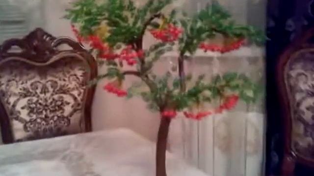 Рябина. Мое дерево из бисера.