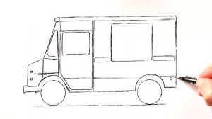 Как нарисовать Фургон Мороженщика