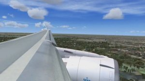 FSX KLM DC-11 land at miami international airport