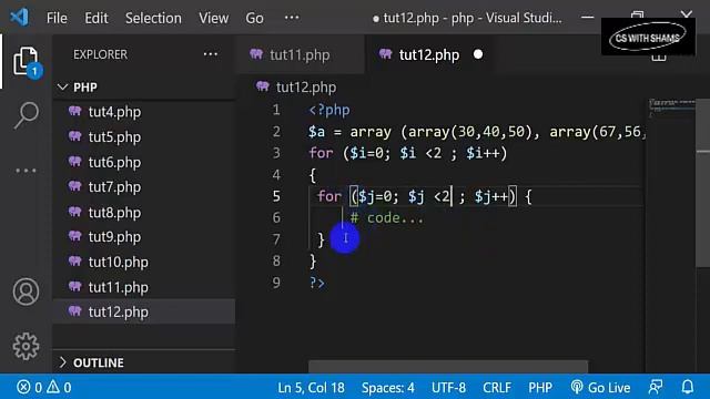 Multi dimension array in PHP | PHP tutorial for beginners #12