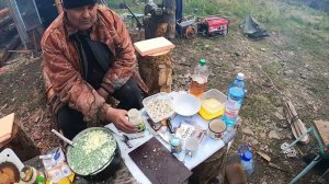 Изба в тайге. Строим дом.