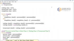 SYBSC-CS OS Practical 5 || Non-Preemptive scheduling algorithm || Python Programming