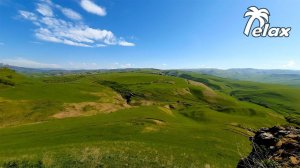 Nature Sounds in Mountain Meadows - Crickets and Steppe Birds