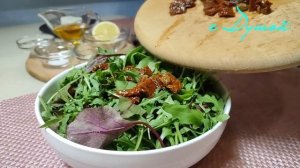 Микс САЛАТ с вялеными помидорами и сыром фета | Салат ПП с пикантной заправкой