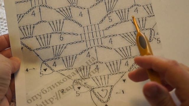 Красивый узор для шали 