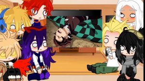 Pro Heroes react to Demon Slayer in 6 minutes ??/