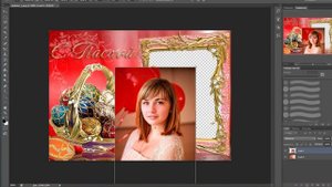 Как вставить фото в рамку в программе Photoshop
