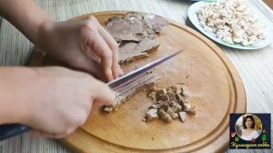 Оливье с мясом. Эксперимент: с каким мясом вкуснее(свинина, говядина или курица)?...