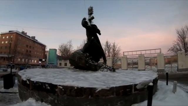 Мурманск. Заполярный круг. Полярная ночь.