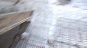 Частичная заливка стяжки водяного теплого пола. Петли под давлением 3,2 бар.