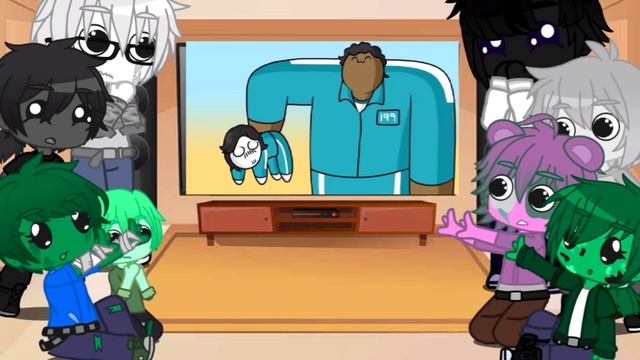 Monster School mobs react to [Squid Game 3 minute summary] || Read description || Nnahari chan смотреть онлайн