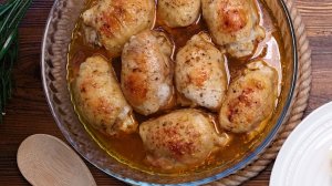 Куриные рулетики с начинкой в духовке. Chicken rolls stuffed in the oven