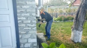 Чистка дымохода при помощи композитной арматуры