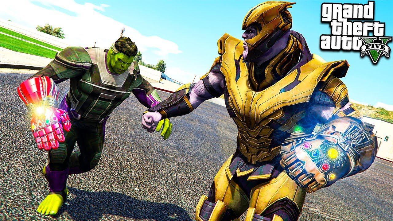 ХАЛК ПРОТИВ ТАНОСА МСТИТЕЛИ ФИНАЛ В ГТА 5 МОДЫ! ОБЗОР МОДА ВИДЕО ИГРЫ GTA 5! MODS смотреть онлайн