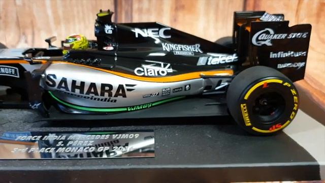 Unboxing Mercedes Force India Checo Perez 1/18 Minichamps | Auto a Escala | Motoredge Mexico