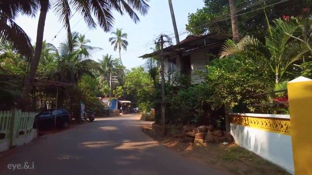 Anjuna Beach Road, Goa Walking Tour | Famous Beaches of Goa | India Travel 4K UHD 60fps