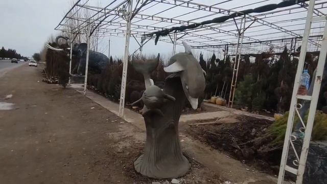 скульптуры  для  парков. скульптура  Дельфина  из  цемента, мастерская  Shaxnoza Otaxojayeva
