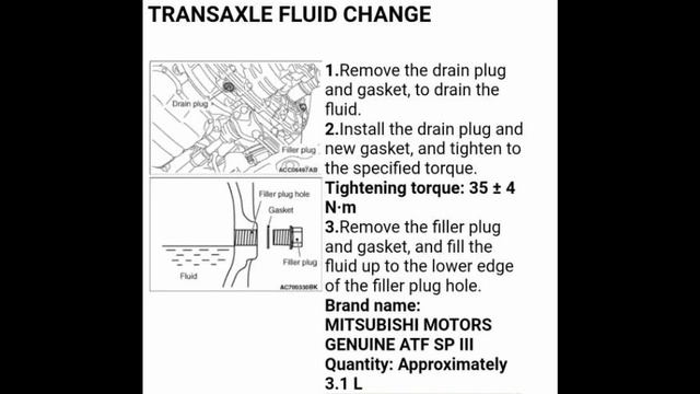 Outlander PHEV 2014 front transaxle fluid change смотреть онлайн