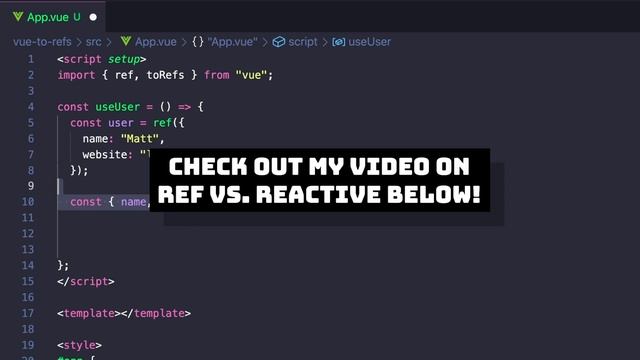 Write Reusable Code with toREFS in Vue 3