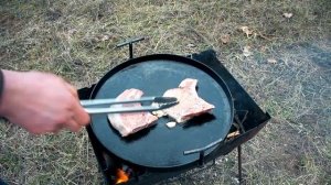 BBQ.Простейшие Сочные СТЕЙКИ на сковороде из диска Бороны!