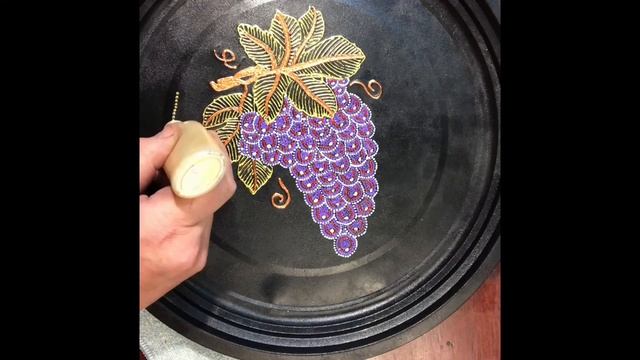 43. Роспись разноса. Точечная роспись