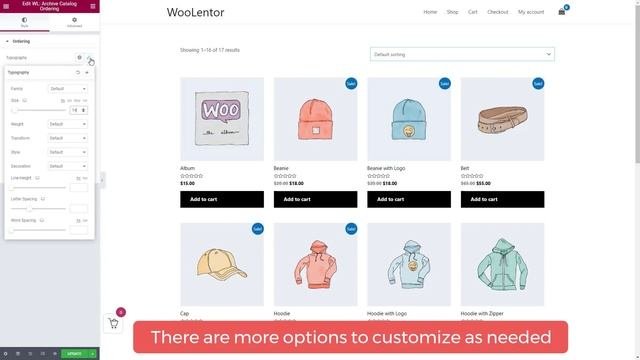 How To Use Archive Catalog Ordering Widget Using WooLentor