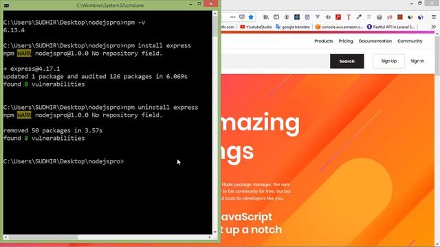 Node JS Tutorial - Node Package Manager