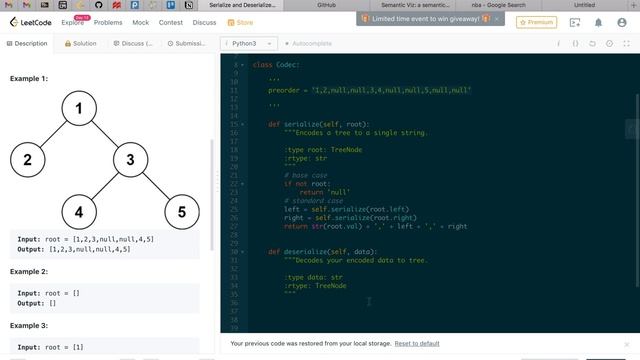 Leetcode 297: Serialize and Deserialize Binary Tree смотреть онлайн
