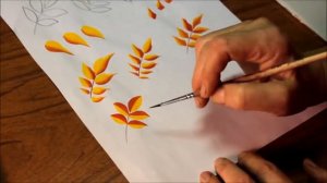 Роспись в технике верховой росписи хохломы  Птица осень