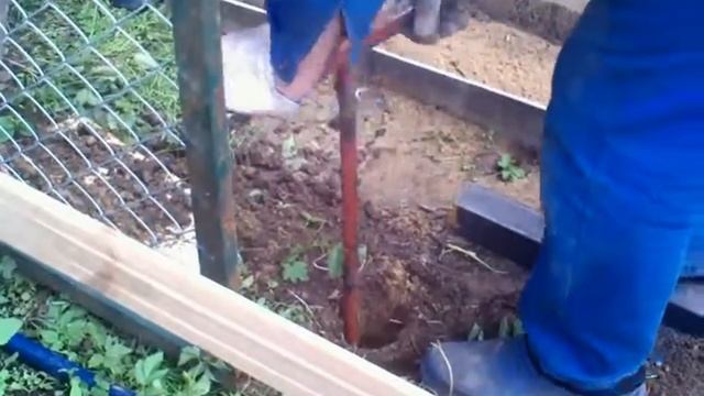 Установка забора с использованием бура смотреть онлайн