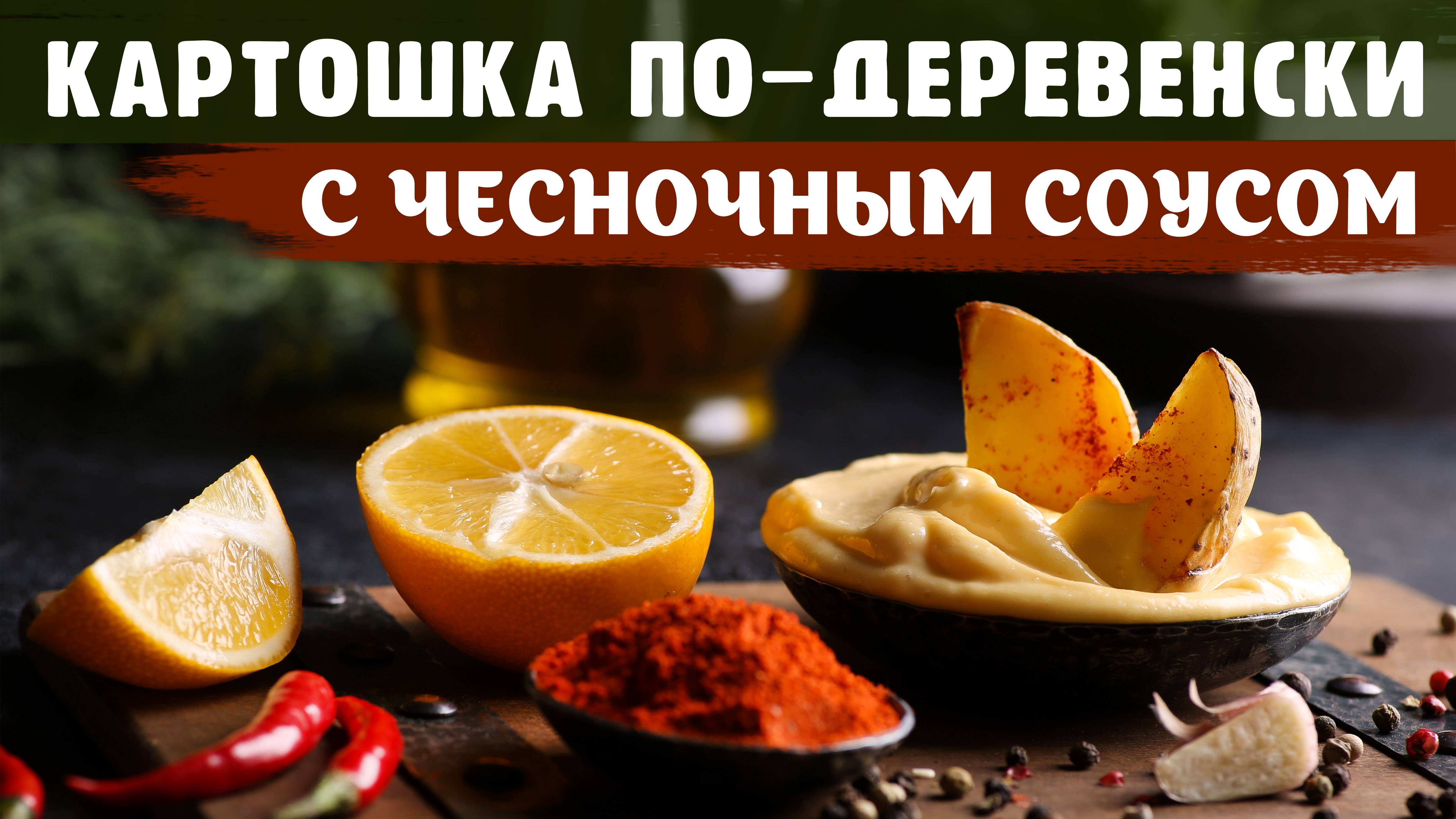 КАРТОФЕЛЬ ПО-ДЕРЕВЕНСКИ С ЧЕСНОЧНЫМ СОУСОМ. РЕЦЕПТ ДОМАШНЕГО МАЙОНЕЗА