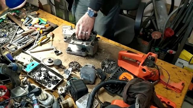 Замена коленвала на китайской бензопиле. смотреть онлайн