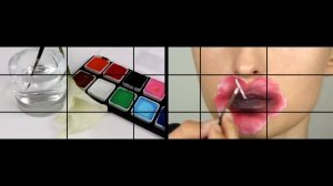 Chinese Rose Lip Art Makeup Tutorial