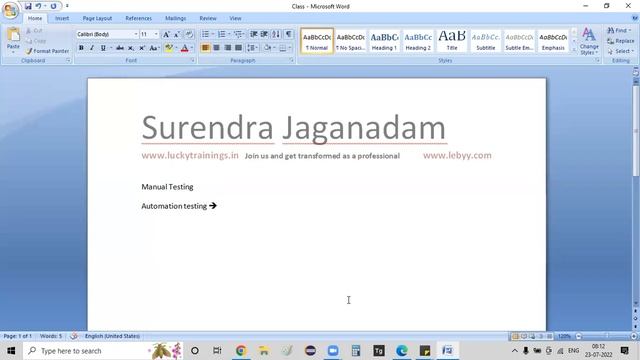 Selenium with java | Full Stack Automation | Online Training | Demo Session in Telugu