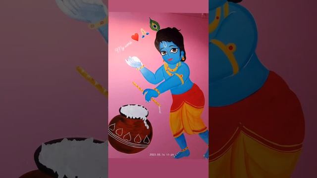 #krishna ??my wallpenting ❤️