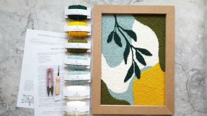 Набор для ковровой вышивки ЛИСТИКИ