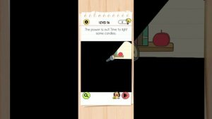brain test 4 level 56 solution | The power is out! time to light some candles.
