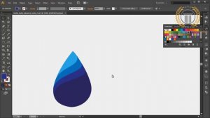 Blue Water Drop Logo Design Tutorial Using Adobe illustrator CS6 | No CorelDraw X6 | X7