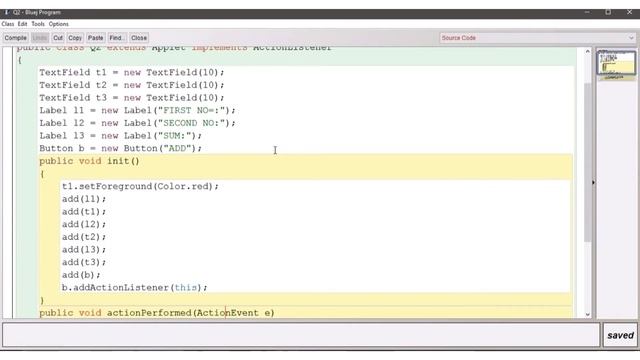 #Java_Code?Java Program Two Number Sum Using Java Graphics.