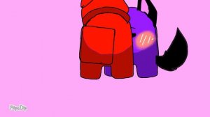 Moonlight meme among us Purple X Red