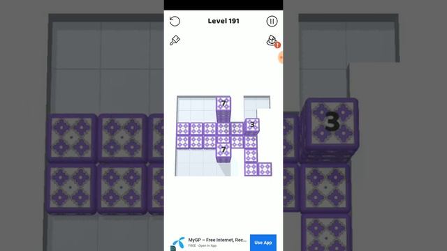 Stack Blocks 3D Level 191 walkthrough