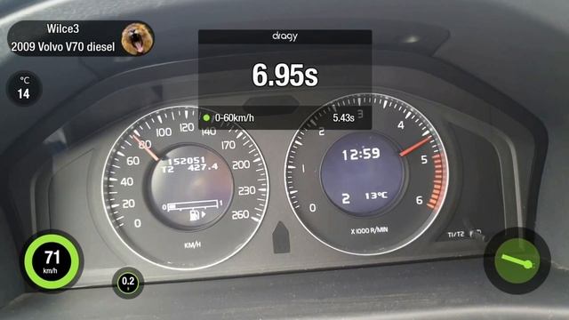 Volvo V70 III Kombi 1.6 DRIVe 109KM ACCELERATION 0-100 DRAGY смотреть онлайн