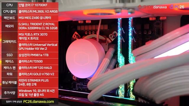 톡 톡 튀는 컬러의 매력 | 코어 i7 10700KF + RTX 3070 + 쿨러마스터 TD500 + 쿨러마스터 ML360L V2 [샵다나와 조립컴퓨터] смотреть онлайн