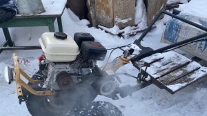 Как запускается мотоблок в морозы