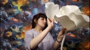 СВЕТИЛЬНИК НАПОЛЬНЫЙ РОЗА, РОЗА ИЗ ИЗОЛОНА, СВЕТИЛЬНИК ИЗ ИЗОЛОНА, НАПОЛЬНЫЙ СВЕТИЛЬНИК