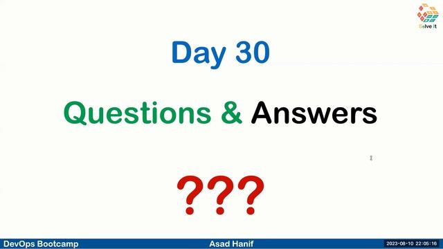Day 30 | Part B | Questions & Answers - CronJob: Job Scheduling | DevOps Bootcamp | Asad Hanif |Urd
