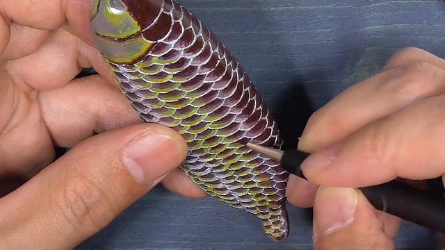 Resin art of handmade arowana figure/Miniature смотреть онлайн