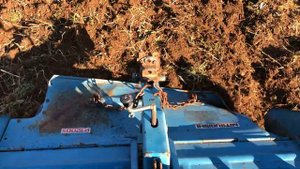 Mitsubishi MT1601D 4WD Compact Tractor rotavating ground