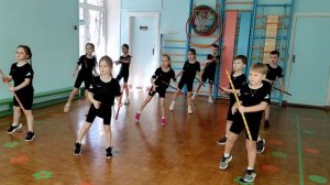 утренняя зарядка в детском саду "Русская Рать"
