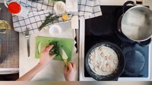 Рис с креветками под сливочным соусом. Рецепты на карантине. Готовим рис вкусно и быстро. Рецепт ри